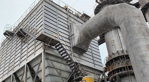 Di dời máy hút bụi lò vôi tại khu vực dự án Đường Sơn Đông Hoa